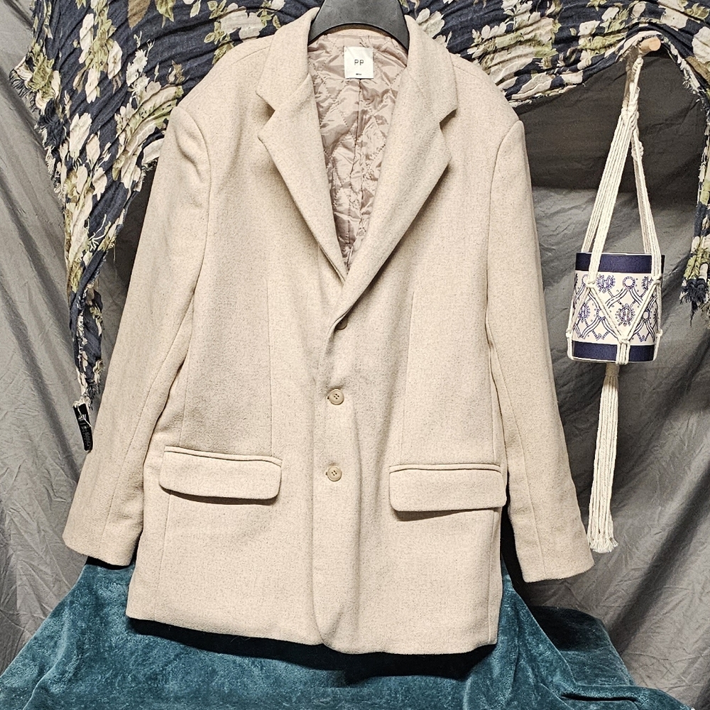 NWOT PP Seoul Beige Wool Coat